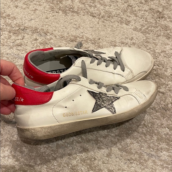 Golden Goose White and Red
Distressed Sneakers Size 8 - Picture 2 of 11